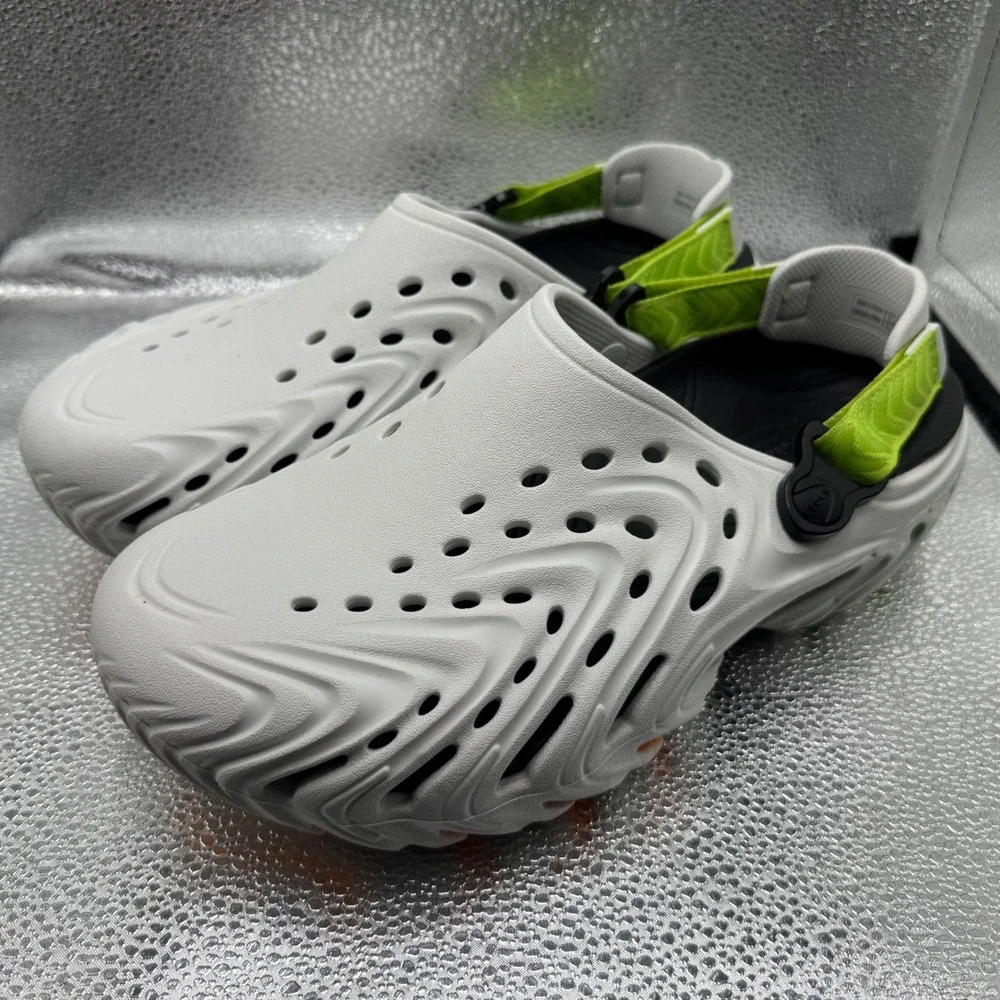 Size M10/W12 Crocs Echo Clog Unisex Stucco Excellent Sporty Lightweight Comfort